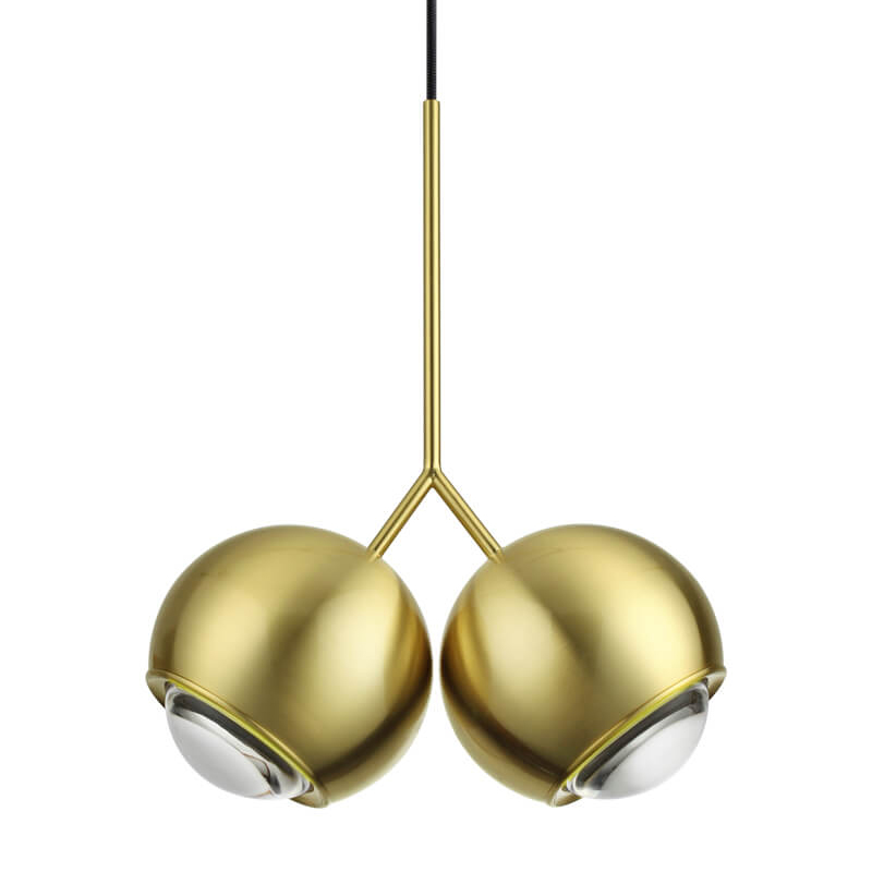 Подвесной светильник Ivor Pendant Double Gold Глянцевое золото Подвесной светильник Ivor Pendant Double Gold Глянцевое золото в Липецке | Loft Concept