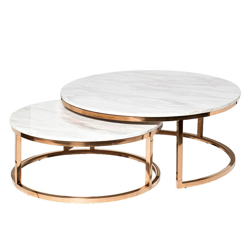 Комплект кофейных столов Hewdonald Coffee Table Глянцевое золото Комплект кофейных столов Hewdonald Coffee Table Глянцевое золото в Липецке | Loft Concept