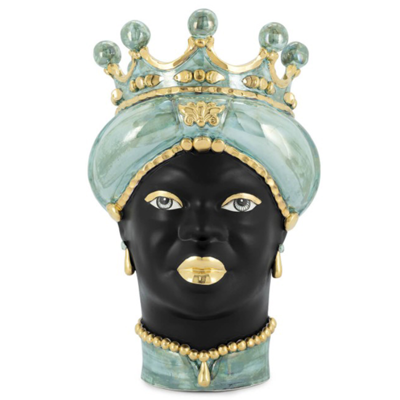 Ваза VASE MORO LADY MED. MOP green Черный Прозрачный зеленый Золотой Ваза VASE MORO LADY MED. MOP green Черный Прозрачный зеленый Золотой в Липецке | Loft Concept