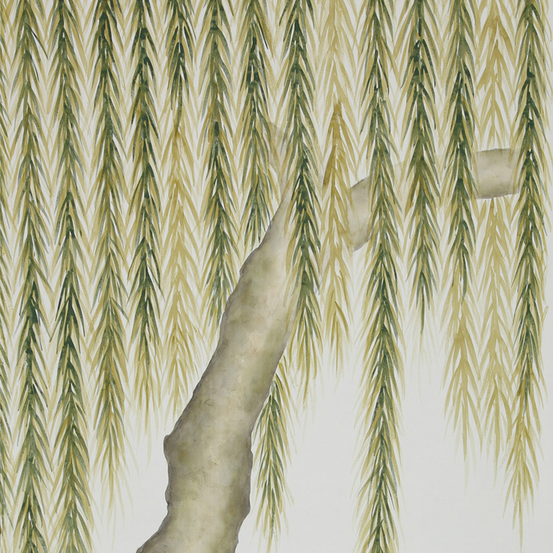 Обои ручная роспись Willow Original colourway on Bleached White dyed silk Обои ручная роспись Willow Original colourway on Bleached White dyed silk в Липецке | Loft Concept