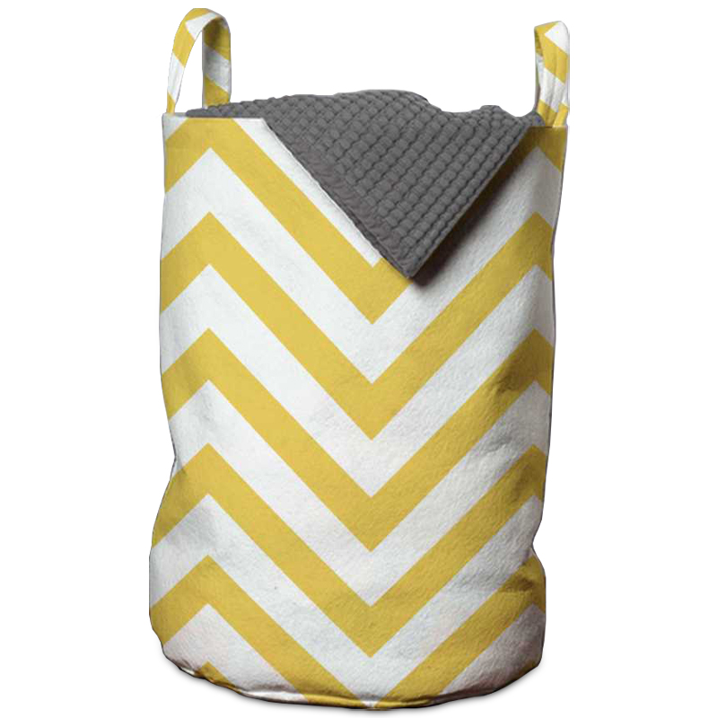 Корзина Mustard Chevron Basket Горчичный Белый Корзина Mustard Chevron Basket Горчичный Белый в Липецке | Loft Concept