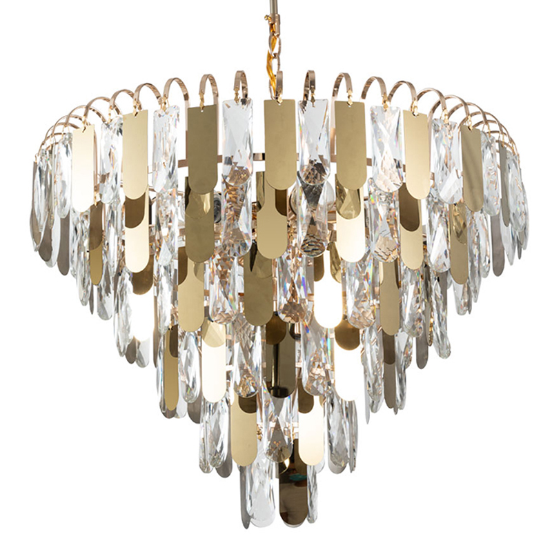 Люстра Beverly Chandelier 54 Золотой Прозрачный Люстра Beverly Chandelier 54 Золотой Прозрачный в Липецке | Loft Concept