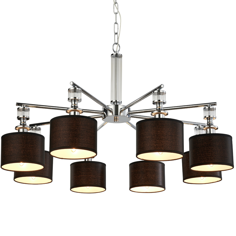 Люстра Isidora Chandelier Хром Серый Прозрачный Люстра Isidora Chandelier Хром Серый Прозрачный в Липецке | Loft Concept