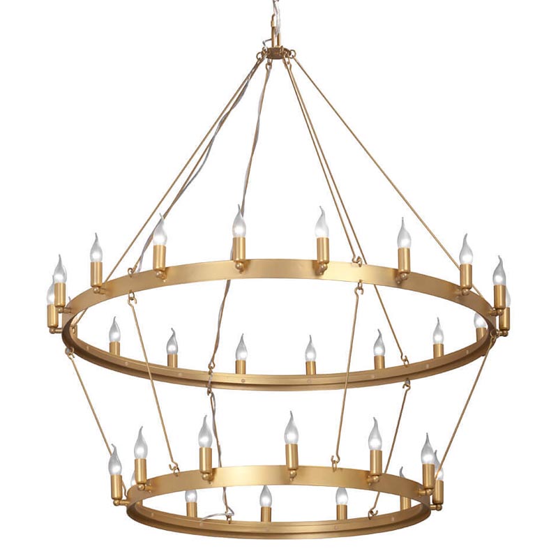 Люстра Camino Round Chandelier two tiers gold Золотой Люстра Camino Round Chandelier two tiers gold Золотой в Липецке | Loft Concept