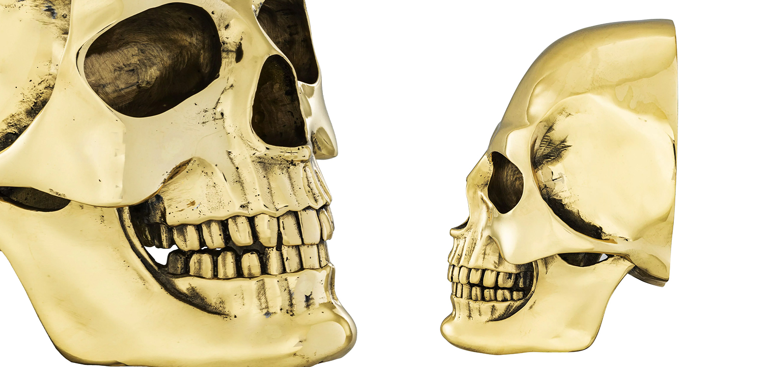 Аксессуар на стену Philipp Plein Gold Skull Wall element - фото