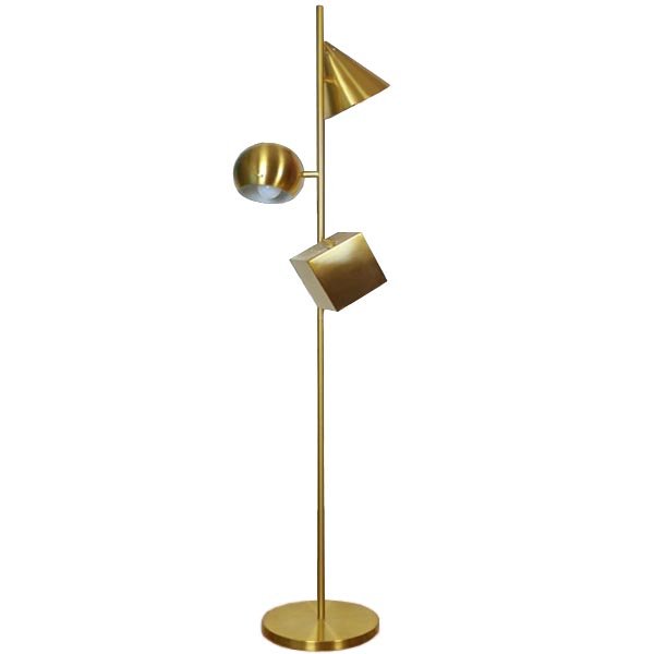 Торшер 3D geometry Gold Золотой Торшер 3D geometry Gold Золотой в Липецке | Loft Concept
