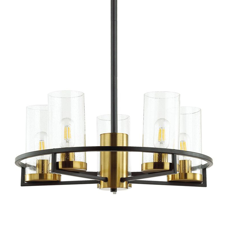 Люстра Goran chandelier 55 Черный Глянцевое золото Прозрачный Люстра Goran chandelier 55 Черный Глянцевое золото Прозрачный в Липецке | Loft Concept