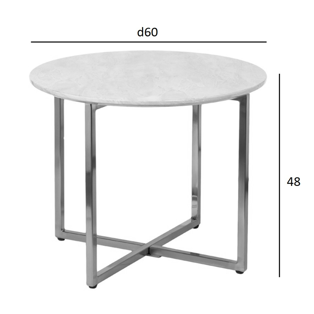 Столик журнальный круглый с черной столешницей Marsali Coffee Table Столик журнальный круглый с черной столешницей Marsali Coffee Table в Липецке