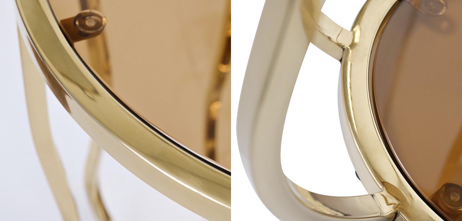 Приставной стол Fedric Side Table gold - фото