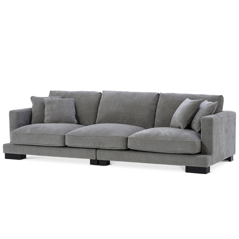 Диван Eichholtz Sofa Tuscany grey Серый Черный Диван Eichholtz Sofa Tuscany grey Серый Черный в Липецке | Loft Concept