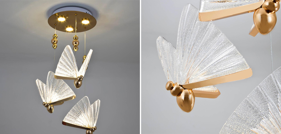 Тройной Подвесной Светильник Butterfly Тройной Подвесной Светильник Butterfly - Loft-Concept в Липецке