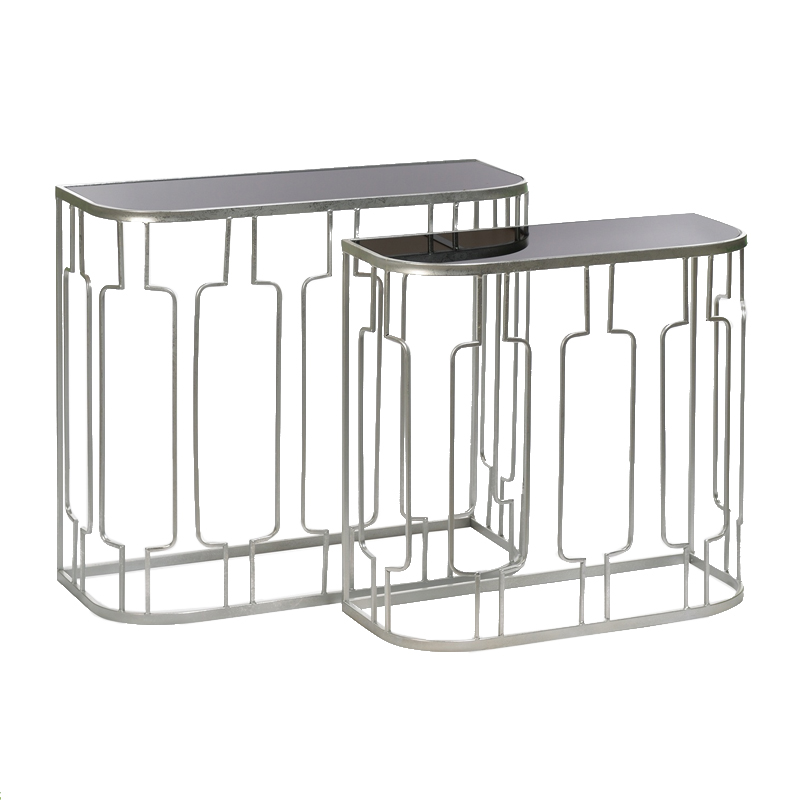Консоль Frame Metallic Silver Серый Серебряный Консоль Frame Metallic Silver Серый Серебряный в Липецке | Loft Concept