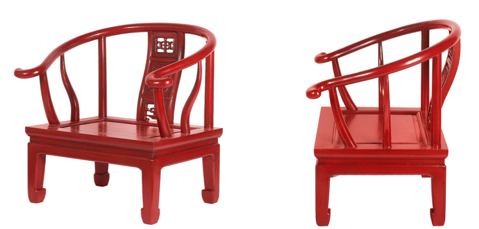 Кресло для медитации Chinese Armchair Red Кресло для медитации Chinese Armchair Red - Loft-Concept в Липецке