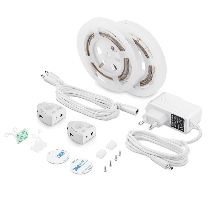 Комплект светодиодной ленты 2,4W/m 30LED/m 2835SMD теплый белый 2х1,2M Белый в Липецке | Loft Concept 