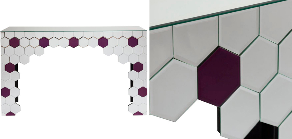Консоль Mirrored Honeycomb Консоль Mirrored Honeycomb - Loft-Concept в Липецке
