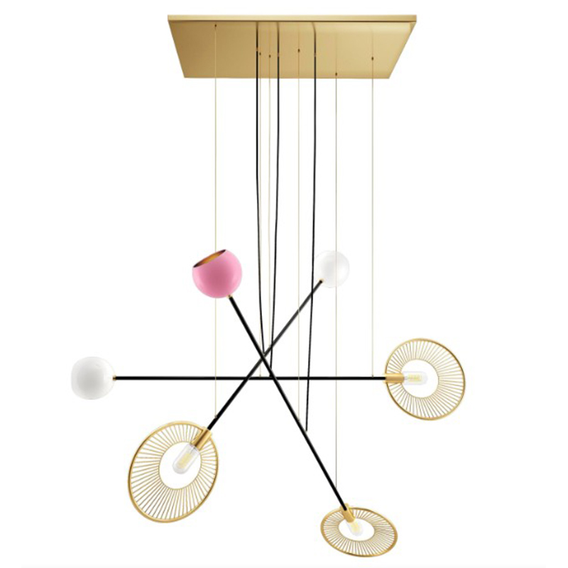 Дизайнерская Люстра Melrose Suspension Lamp Brass Aluminum Lacquered Мульти Дизайнерская Люстра Melrose Suspension Lamp Brass Aluminum Lacquered Мульти в Липецке | Loft Concept