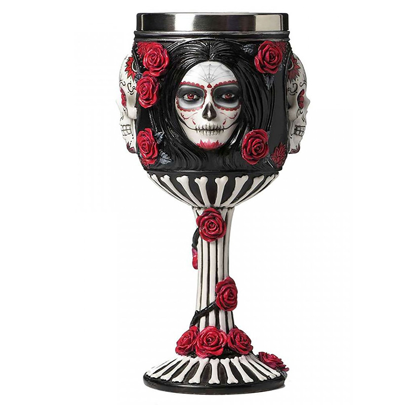 Кубок Santa Muerte Черный Красный Кубок Santa Muerte Черный Красный в Липецке | Loft Concept