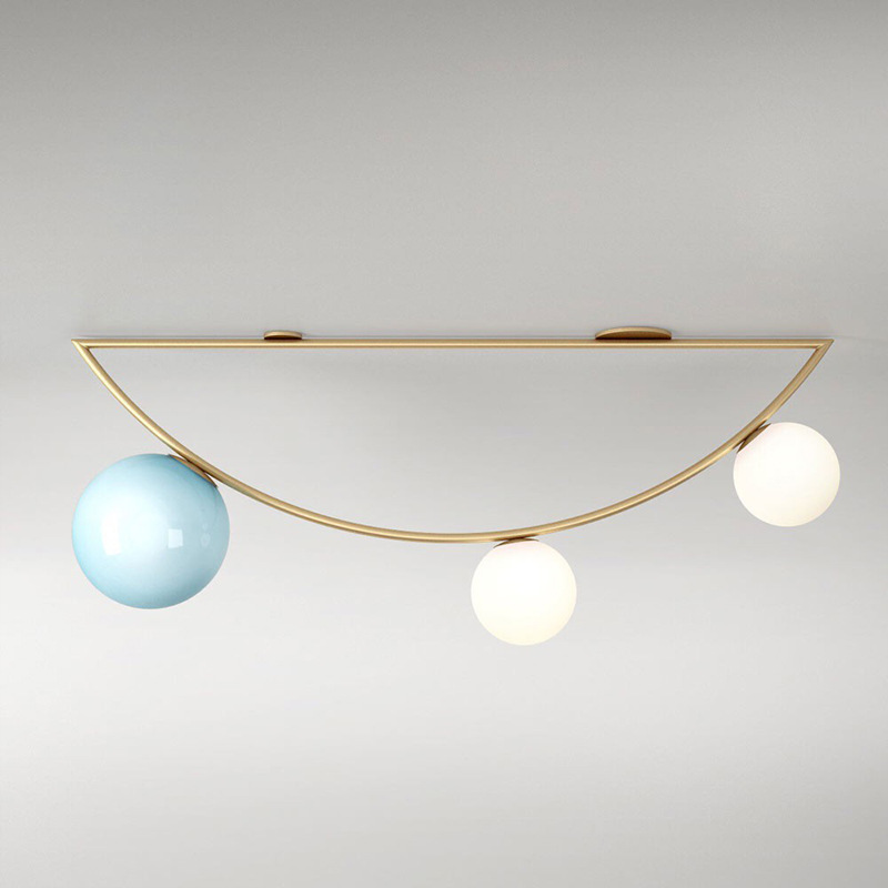 Потолочный светильник Atelier Areti Girlande Ceiling Crescent Blue Латунь Белый Голубой Потолочный светильник Atelier Areti Girlande Ceiling Crescent Blue Латунь Белый Голубой в Липецке | Loft Concept