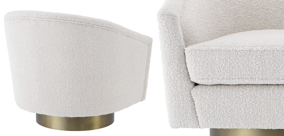 Кресло Eichholtz Swivel Chair Catene Boucle cream Кресло Eichholtz Swivel Chair Catene Boucle cream - Loft-Concept в Липецке