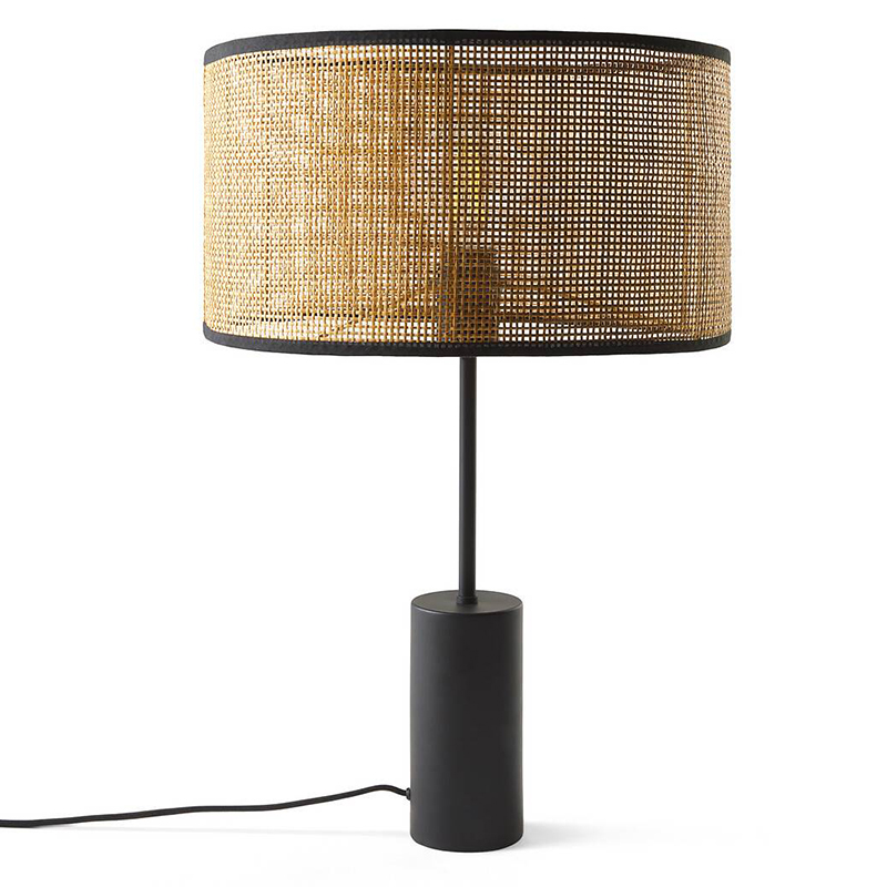 Настольная лампа Solvei Wicker Table lamp Черный Коричневый Настольная лампа Solvei Wicker Table lamp Черный Коричневый в Липецке | Loft Concept