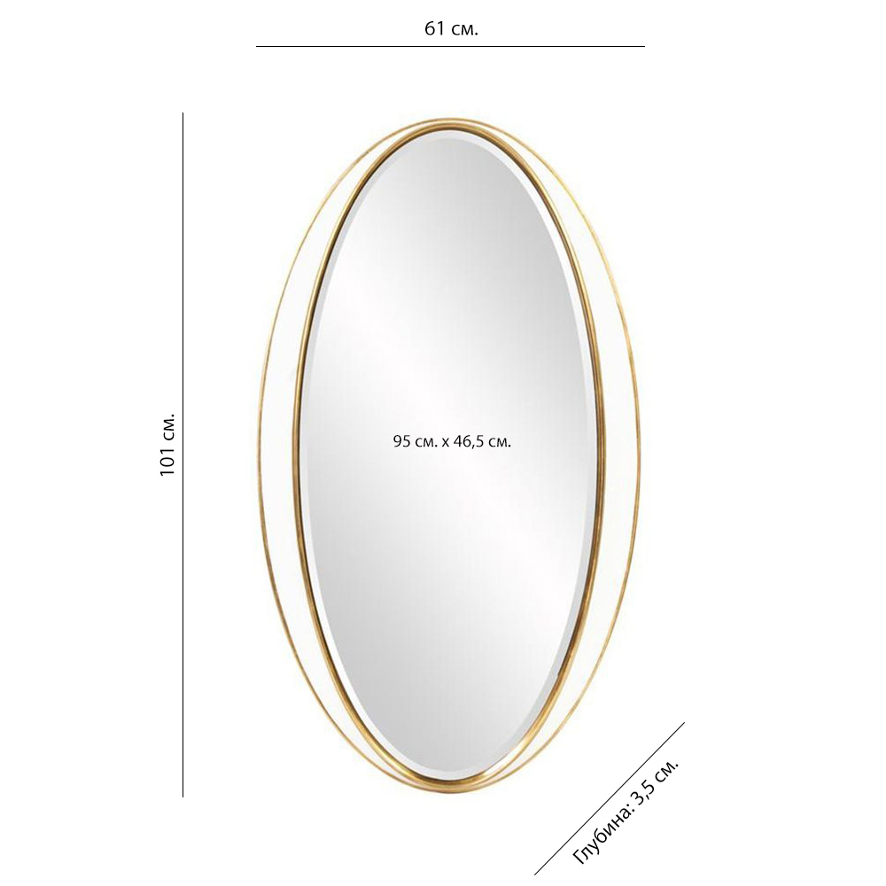 Зеркало овальное в глянцевой раме Mirror Gloss Зеркало овальное в глянцевой раме Mirror Gloss в Липецке