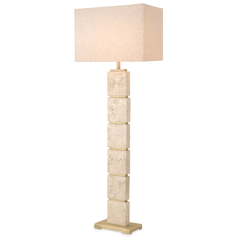 Торшер Eichholtz Floor Lamp Newton Бежево-серый Латунь Торшер Eichholtz Floor Lamp Newton Бежево-серый Латунь в Липецке | Loft Concept