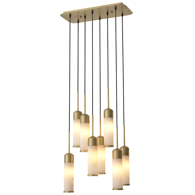 Люстра Eichholtz Chandelier Eos Латунь Бежевый Белый Люстра Eichholtz Chandelier Eos Латунь Бежевый Белый в Липецке | Loft Concept