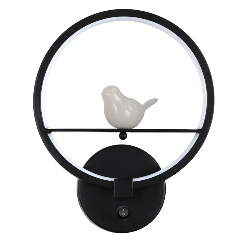 Бра Bird Ring Sconce black Черный Бра Bird Ring Sconce black Черный в Липецке | Loft Concept