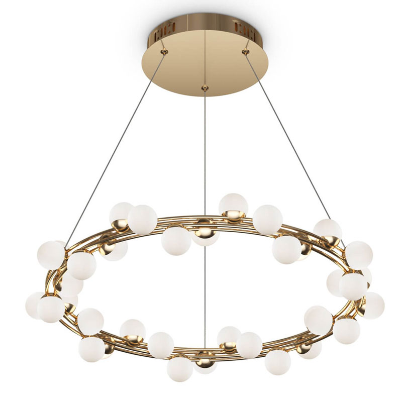 Люстра Berries Chandelier 60 Золотой Белый Люстра Berries Chandelier 60 Золотой Белый в Липецке | Loft Concept