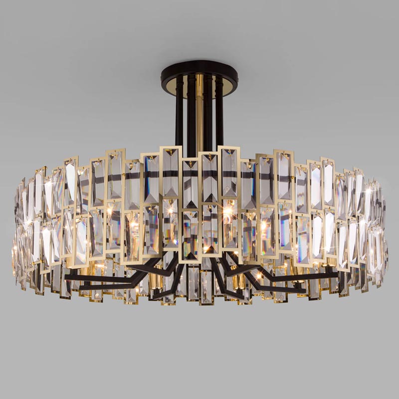Потолочная люстра Darkness Chandelier gold 71 Черный Прозрачный (Transparent) Золотой Потолочная люстра Darkness Chandelier gold 71 Черный Прозрачный (Transparent) Золотой в Липецке | Loft Concept