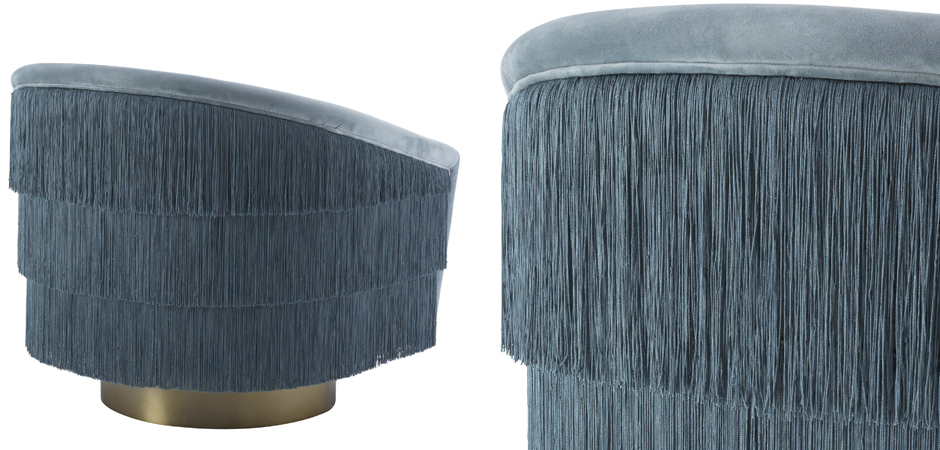Кресло Eichholtz Swivel Chair Le Vante blue Кресло Eichholtz Swivel Chair Le Vante blue - Loft-Concept в Липецке