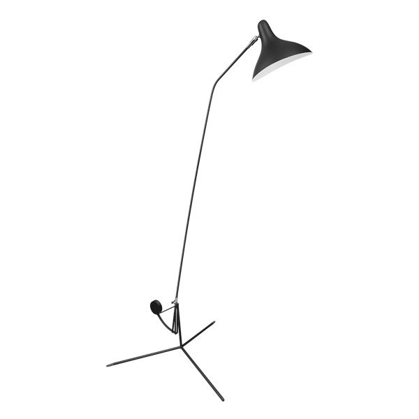 Торшер Lampara Tripod Floor Lamp Черный Хром Белый Торшер Lampara Tripod Floor Lamp Черный Хром Белый в Липецке | Loft Concept