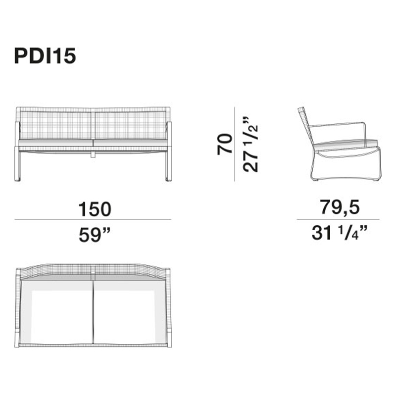 Двухместный уличный диван PHOENIX Sofa Двухместный уличный диван PHOENIX Sofa в Липецке