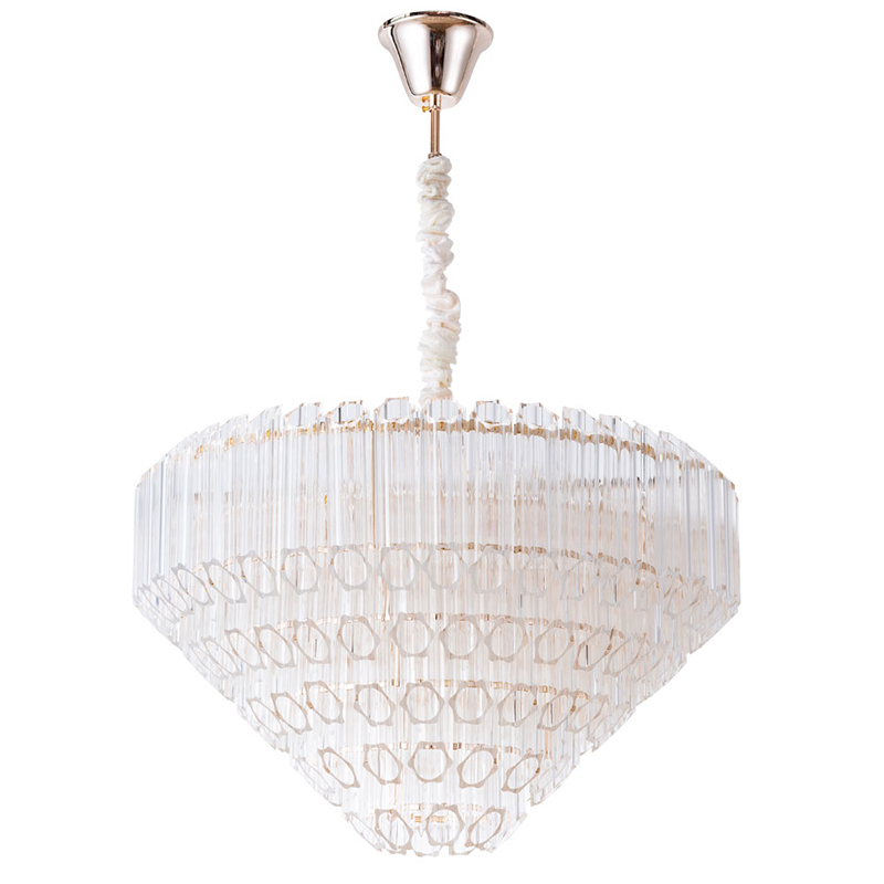 Люстра Hexagon Tube Light Crystal Chandelier Прозрачный Люстра Hexagon Tube Light Crystal Chandelier Прозрачный в Липецке | Loft Concept