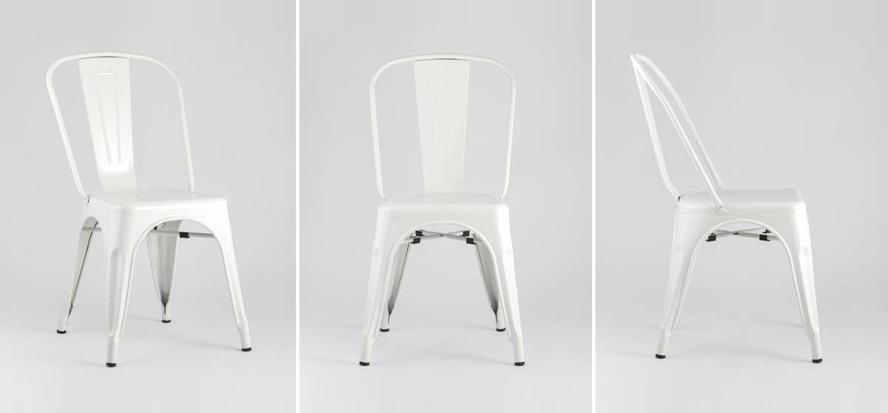 Стул TOLIX Белый Матовый Металл - фото