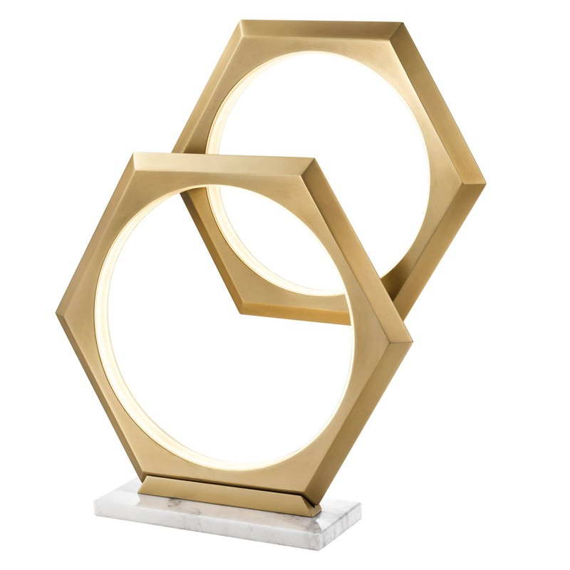 Настольная лампа Eichholtz Table Lamp Hexum Латунь Античная полированная Белый Мрамор Bianco Настольная лампа Eichholtz Table Lamp Hexum Латунь Античная полированная Белый Мрамор Bianco в Липецке | Loft Concept