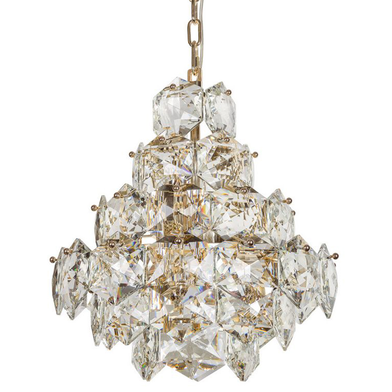 Люстра Tiers Crystal Light Chandelier Gold 45 Золотой Прозрачное Стекло Люстра Tiers Crystal Light Chandelier Gold 45 Золотой Прозрачное Стекло в Липецке | Loft Concept