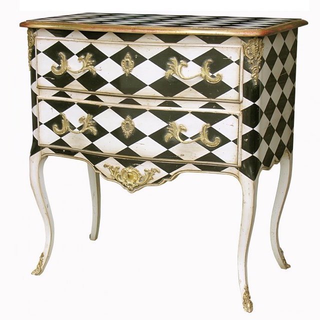 Комод L.XV CHEST OF DRAWERS Diamonds Бронза Черно-белый Комод L.XV CHEST OF DRAWERS Diamonds Бронза Черно-белый в Липецке | Loft Concept