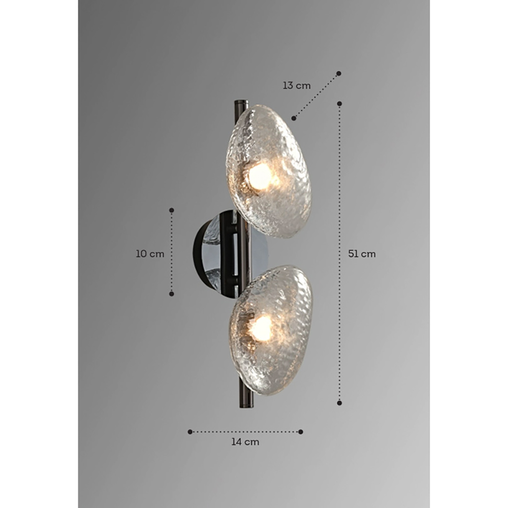 Бра LINDIS FROST LONG WALL 2 лампы Прозрачное стекло в Липецке