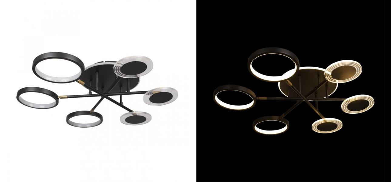 Люстра светодиодная BENDIK LIGHTING Black 6 плафонов - фото №1