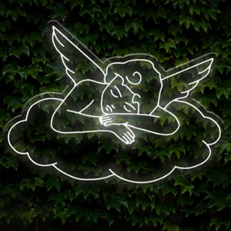 Неоновая настенная лампа Sleeping Angel Neon Wall Lamp Белый Белый Прозрачный Неоновая настенная лампа Sleeping Angel Neon Wall Lamp Белый Белый Прозрачный в Липецке | Loft Concept