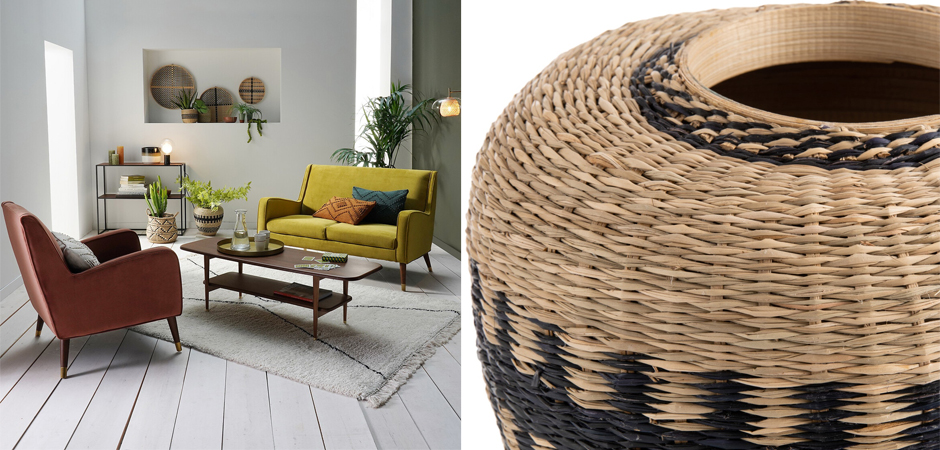 Ваза Wicker Vase with Bamboo and Herbarium Ваза Wicker Vase with Bamboo and Herbarium - Loft-Concept в Липецке