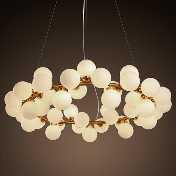 Люстра Milk Bubble Round Chandelier Люстра Milk Bubble Round Chandelier в Липецке | Loft Concept
