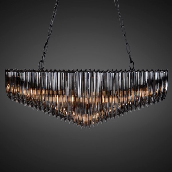 Люстра Retro Frozen Glass Chandelier 100 Черный Люстра Retro Frozen Glass Chandelier 100 Черный в Липецке | Loft Concept