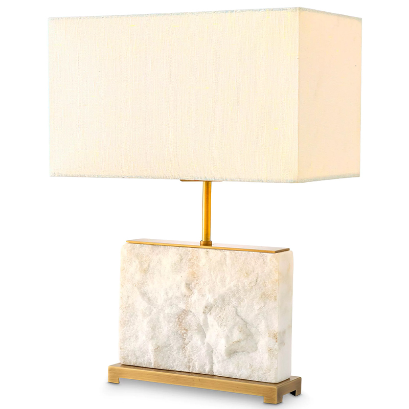 Настольная лампа Eichholtz Table Lamp Newton S Marble Белый Мрамор Bianco Латунь Кремовый Настольная лампа Eichholtz Table Lamp Newton S Marble Белый Мрамор Bianco Латунь Кремовый в Липецке | Loft Concept