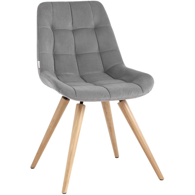 Стул NANCY Chair Серый Велюр Серый Древесина Стул NANCY Chair Серый Велюр Серый Древесина в Липецке | Loft Concept