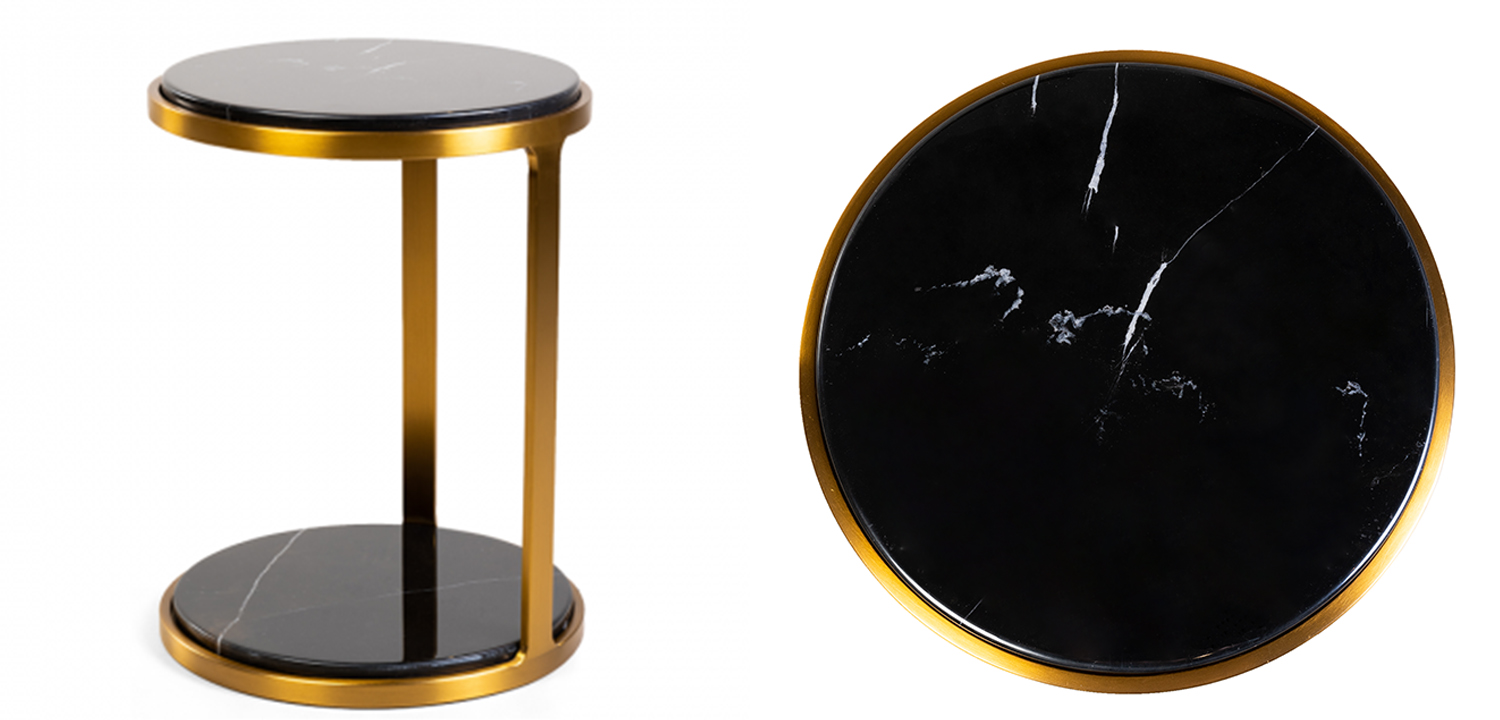 Приставной стол Viorel Marble Side Table - фото
