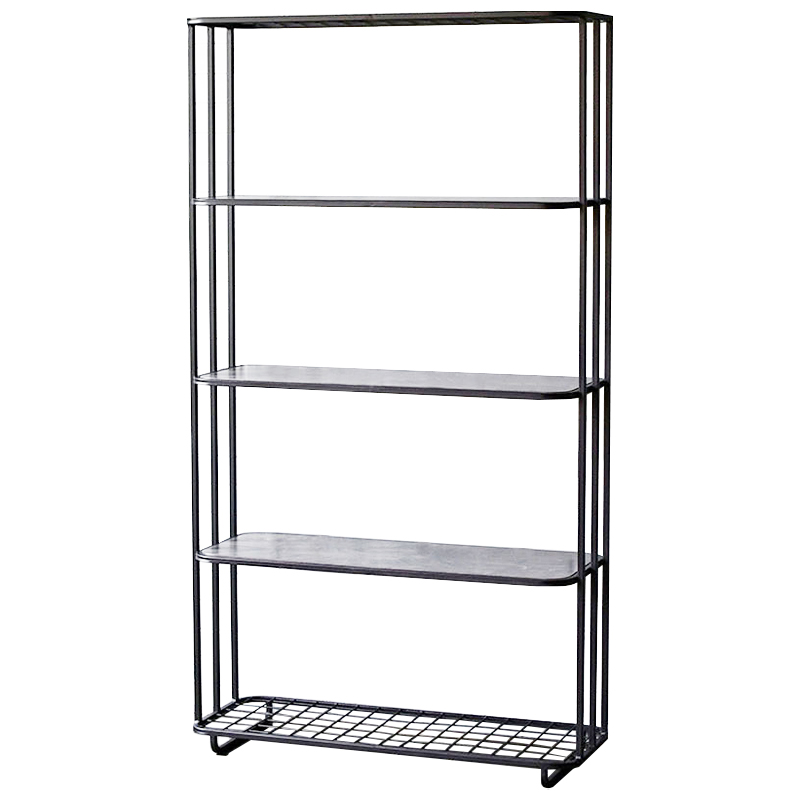 Стеллаж Wynn Industrial Metal Rust Rack Черный Дерево Серый Стеллаж Wynn Industrial Metal Rust Rack Черный Дерево Серый в Липецке | Loft Concept