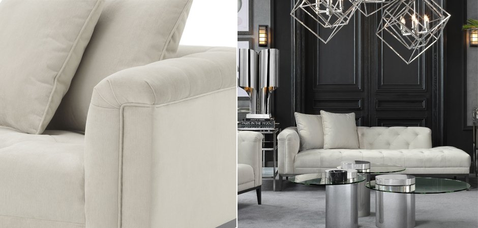 Кушетка Eichholtz Lounge Sofa Cesare Left Pebble grey Кушетка Eichholtz Lounge Sofa Cesare Left Pebble grey - Loft-Concept в Липецке