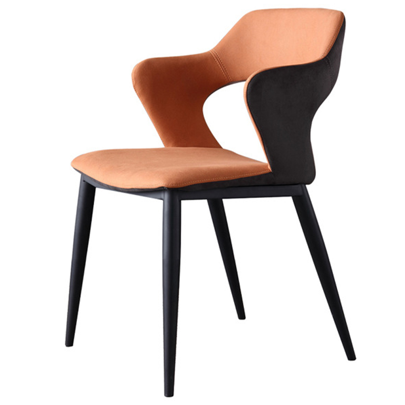Стул с открытой спинкой Obrien Chair Orange and Grey Оранжевый и Серый Оранжевый Серый Черный Стул с открытой спинкой Obrien Chair Orange and Grey Оранжевый и Серый Оранжевый Серый Черный в Липецке | Loft Concept